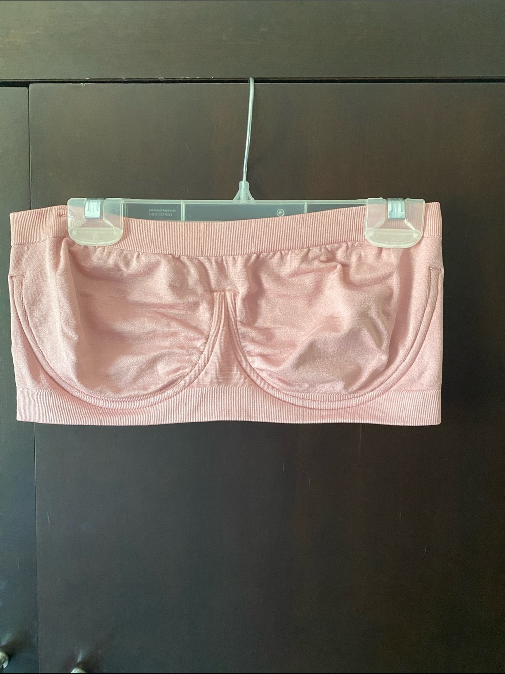 Seamless Pink Bandeau Bra Top - Soft Support
